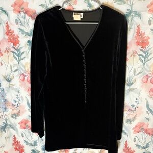 Vintage Nina Piccalino Black Blouse